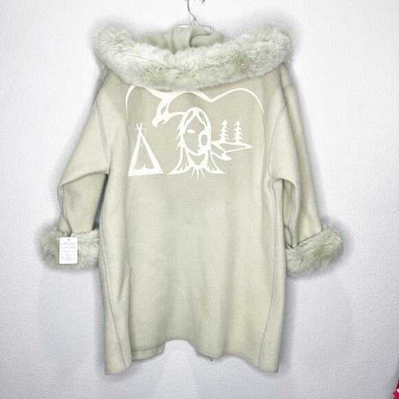 Lundstrom Laparka 100% Wool Guardian Eagle Fur Vintage 80s Winter Parka Canada - Picture 1 of 13